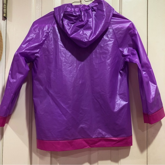 Disney Princess Purple Pink snap button hooded raincoat size 2-4T - Picture 3 of 8